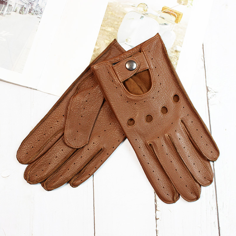 Leather Driving Glove - Yaz Sürüş Geyik Derisi Tam Parmak