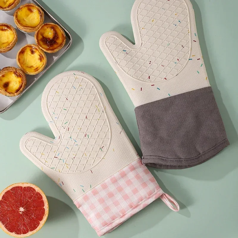 Oven Mitt Silicone - Mikrodalga Fırınlar Isıya Dayanıklı Eldiven Silikon